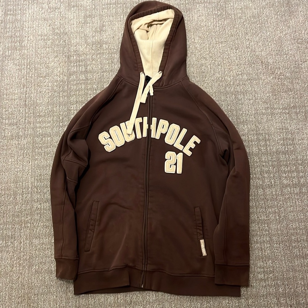 South Pole zip up hoddie. Large